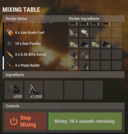 Rust - Mixing Table Ammo - The Combat Update